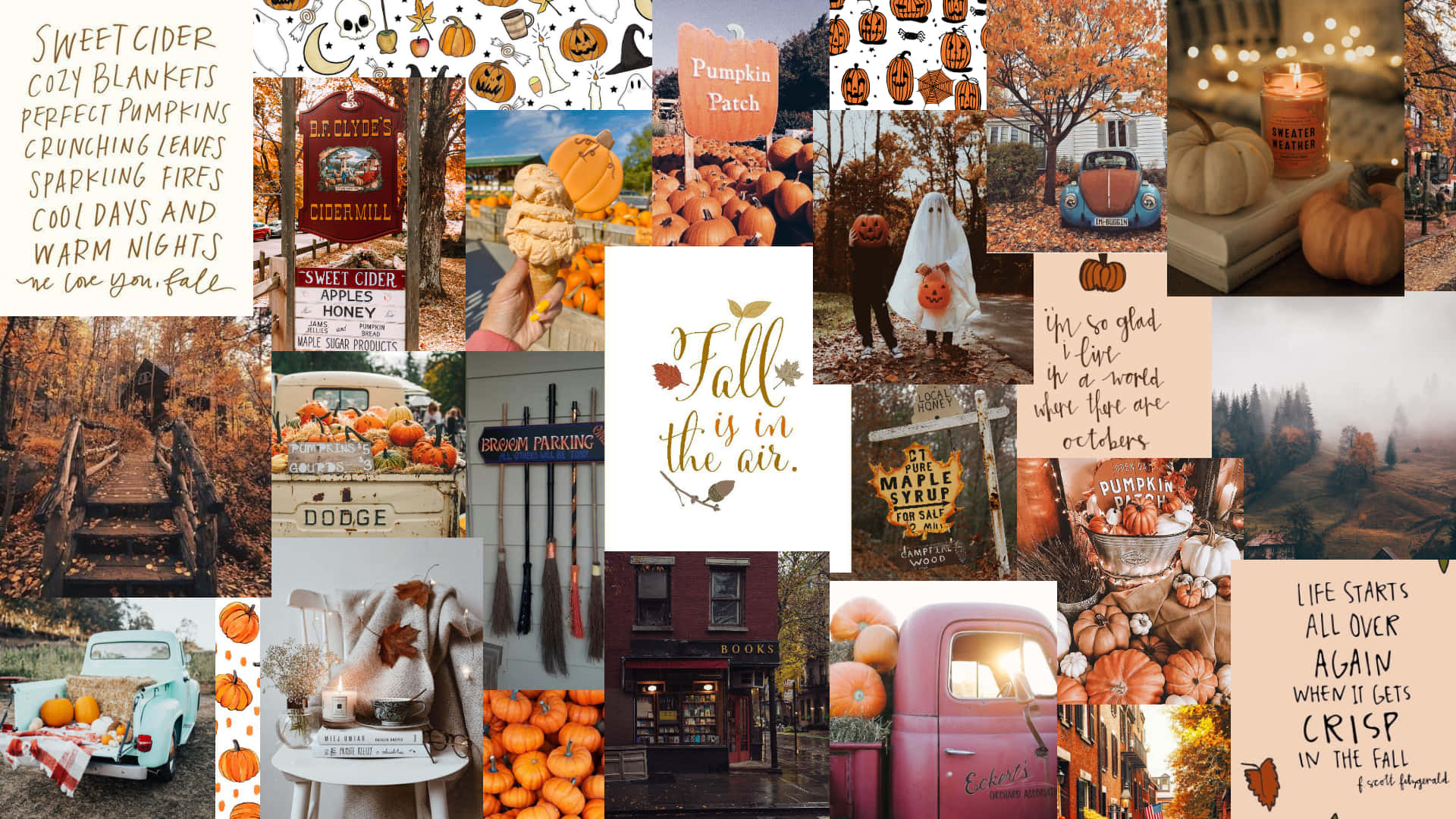 Enjoy The Beauty Of Fall With A Desktop Background Full Of Beautiful Colors. Background