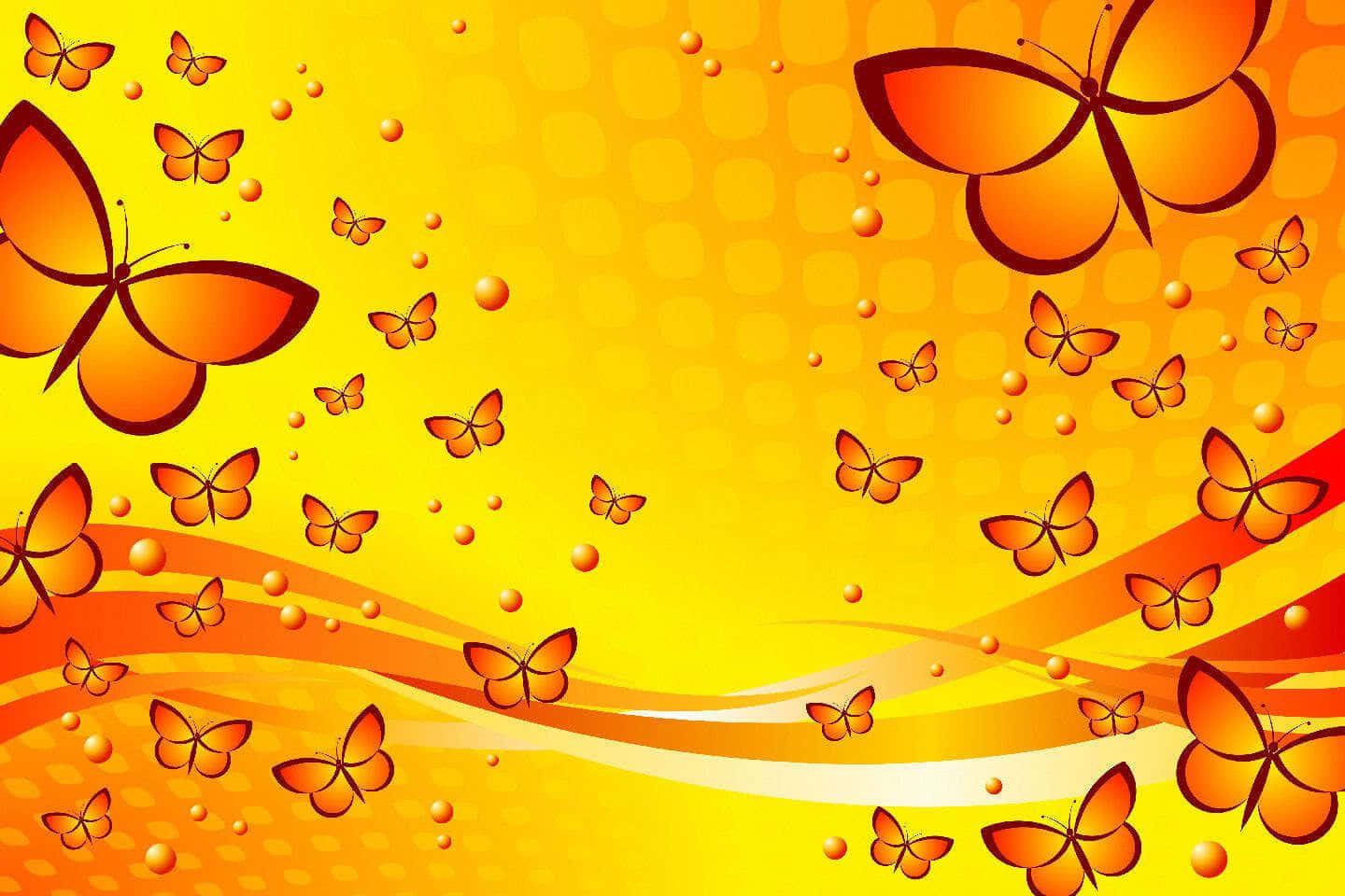 Enjoy The Beauty Of Nature - A Group Of Vibrant Yellow Butterflies.