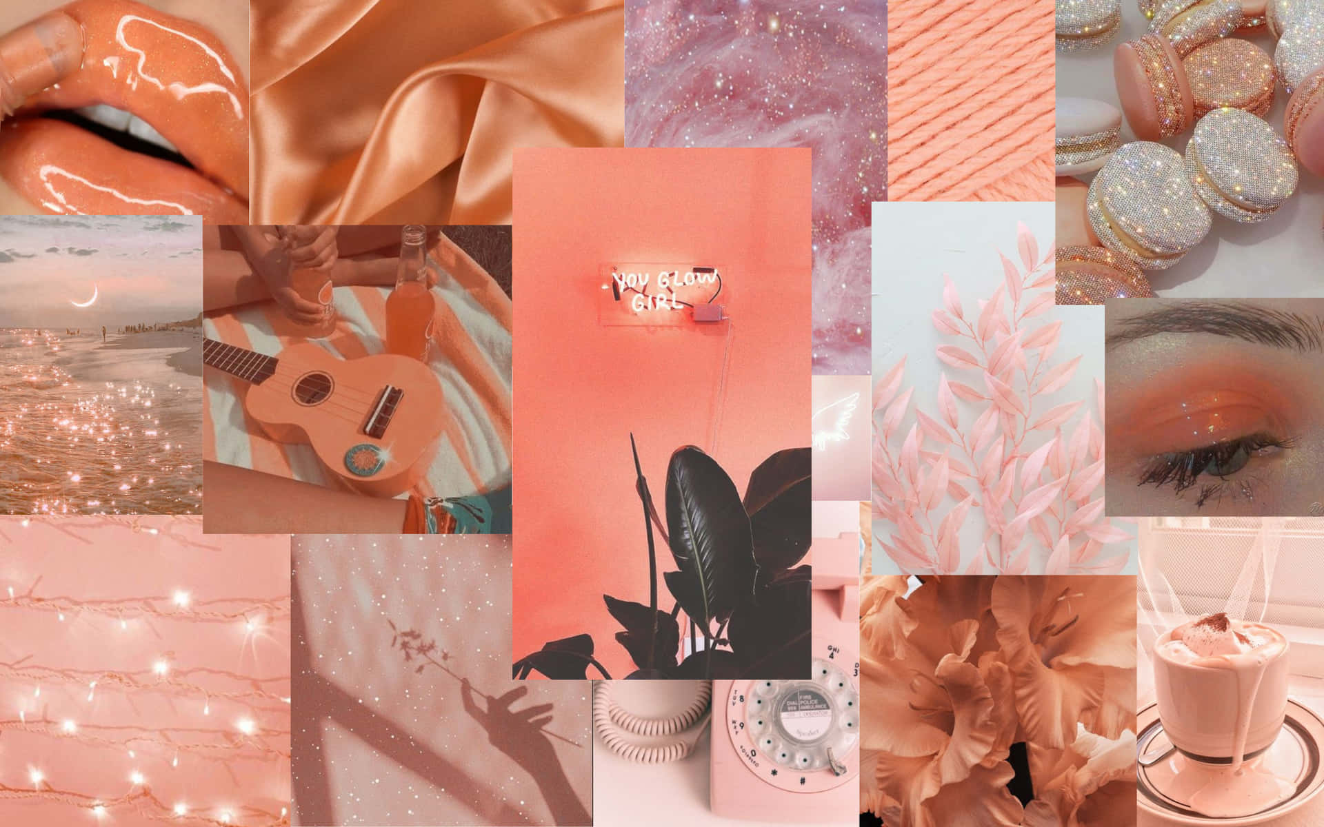 Enjoy The Beauty Of Nature In Vibrant Orange And Peach Hues Background