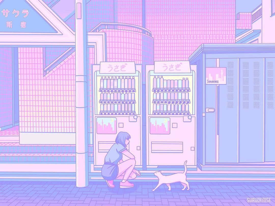 Enjoy The Beauty Of Pastel Anime Background