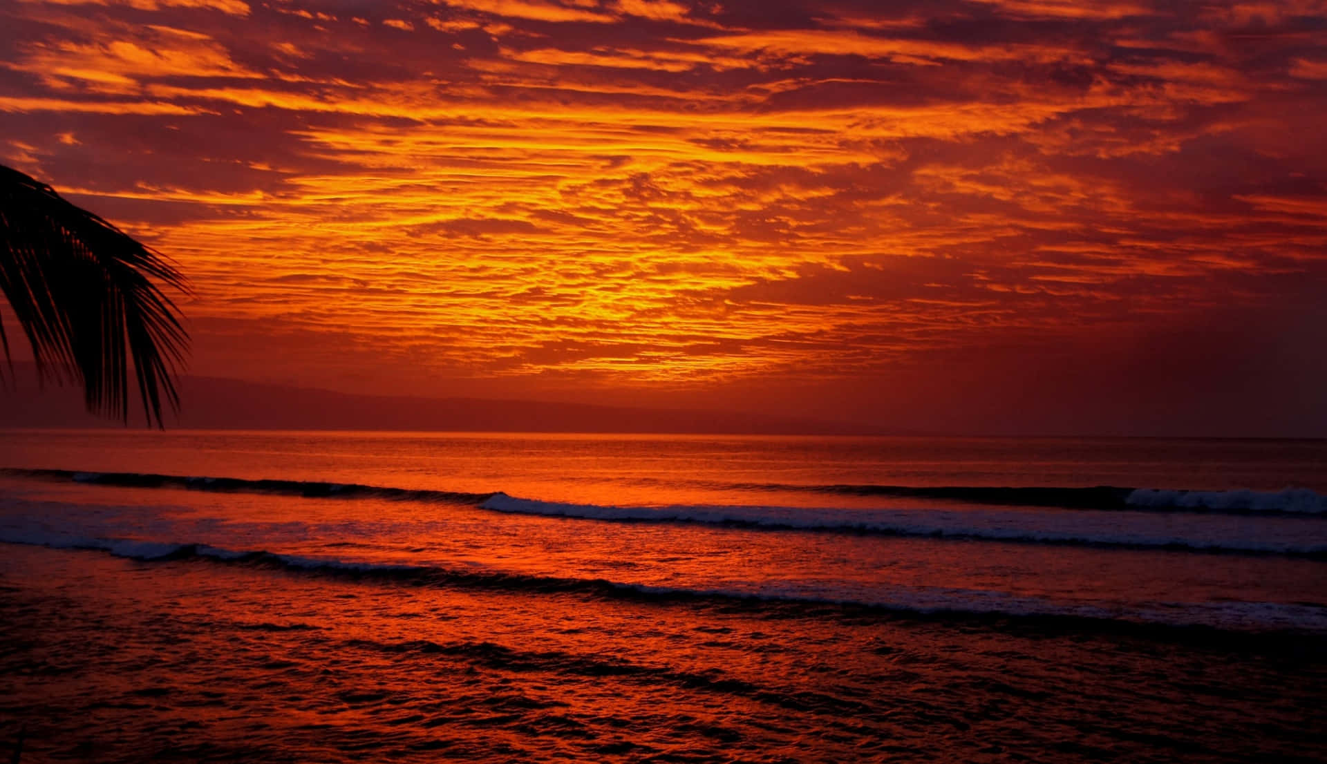 Enjoy The Beauty Of The Hawaiian Sunset Background