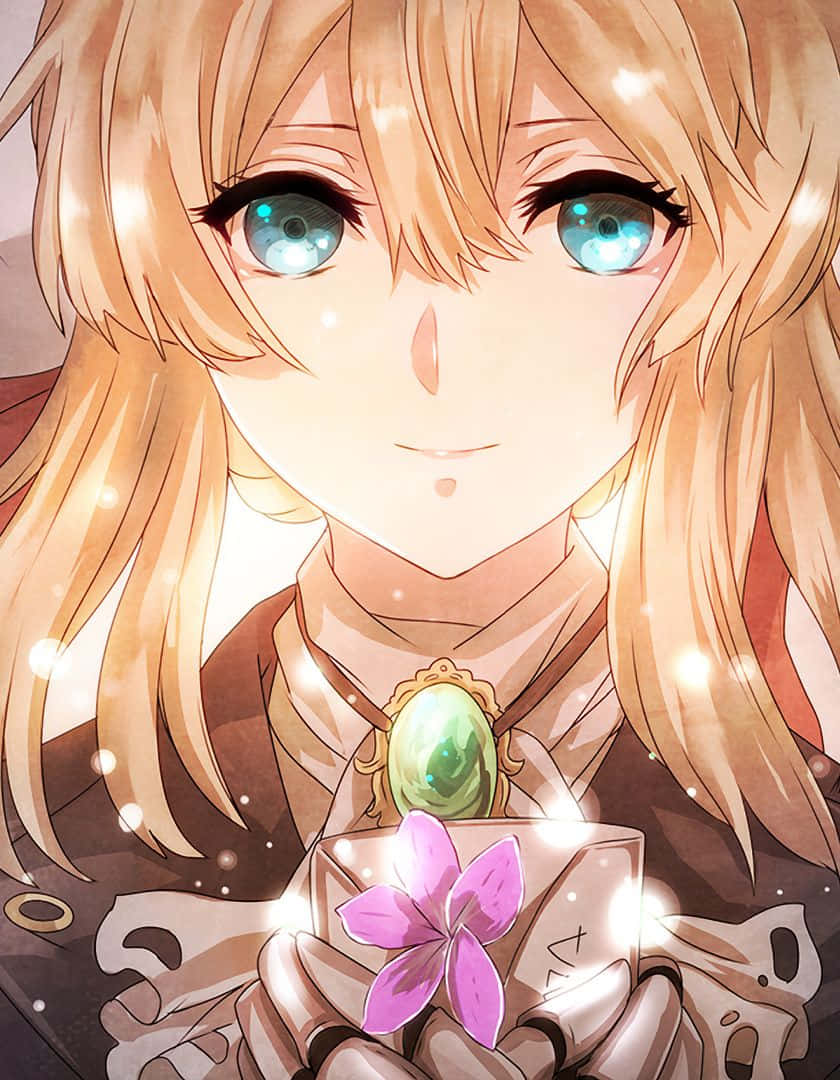 Enjoy The Beauty Of Violet Evergarden With This Iphone Wallpaper Background