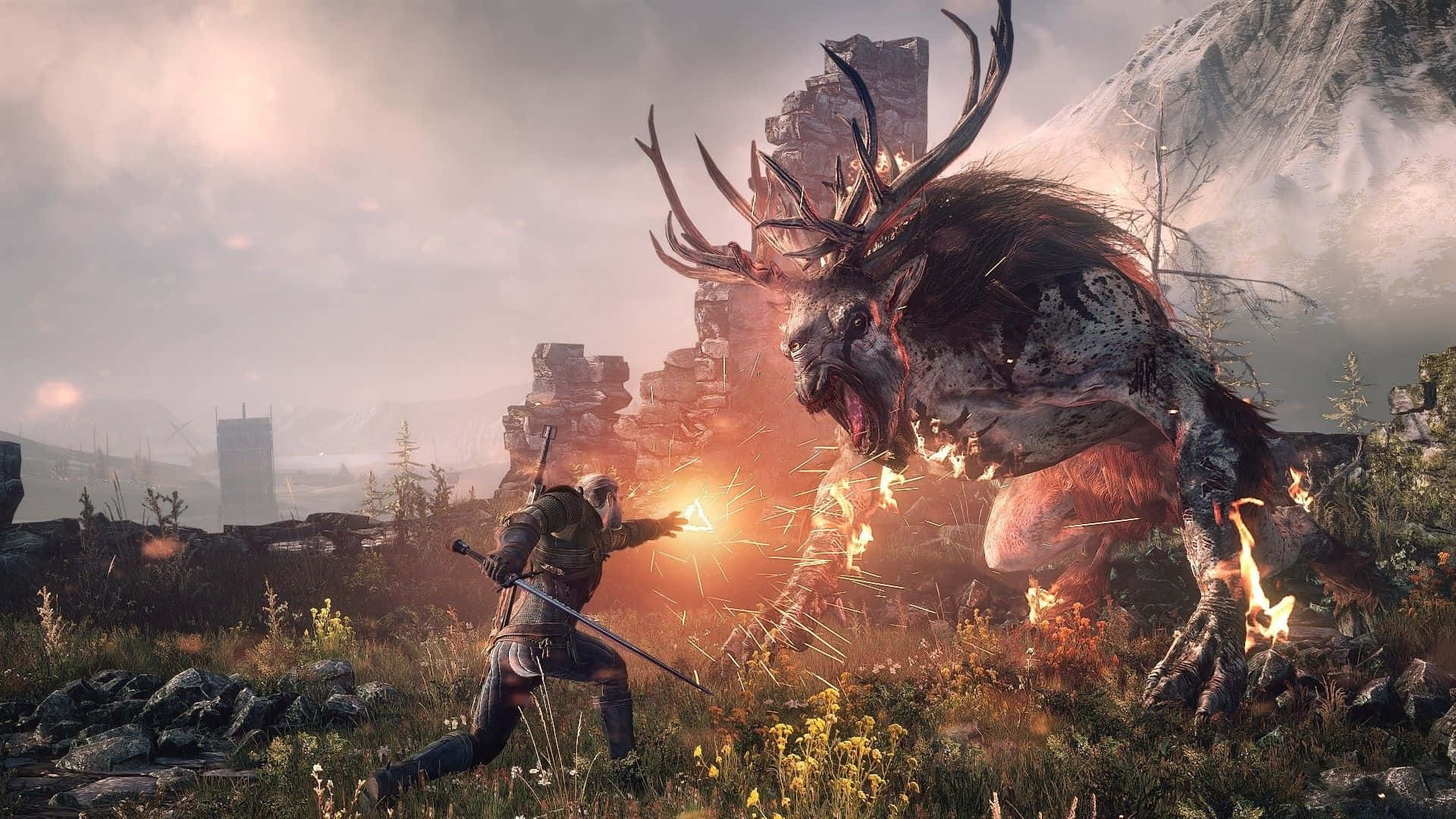 Enjoy The Beauty Of Witcher 3 On Your Desktop Background