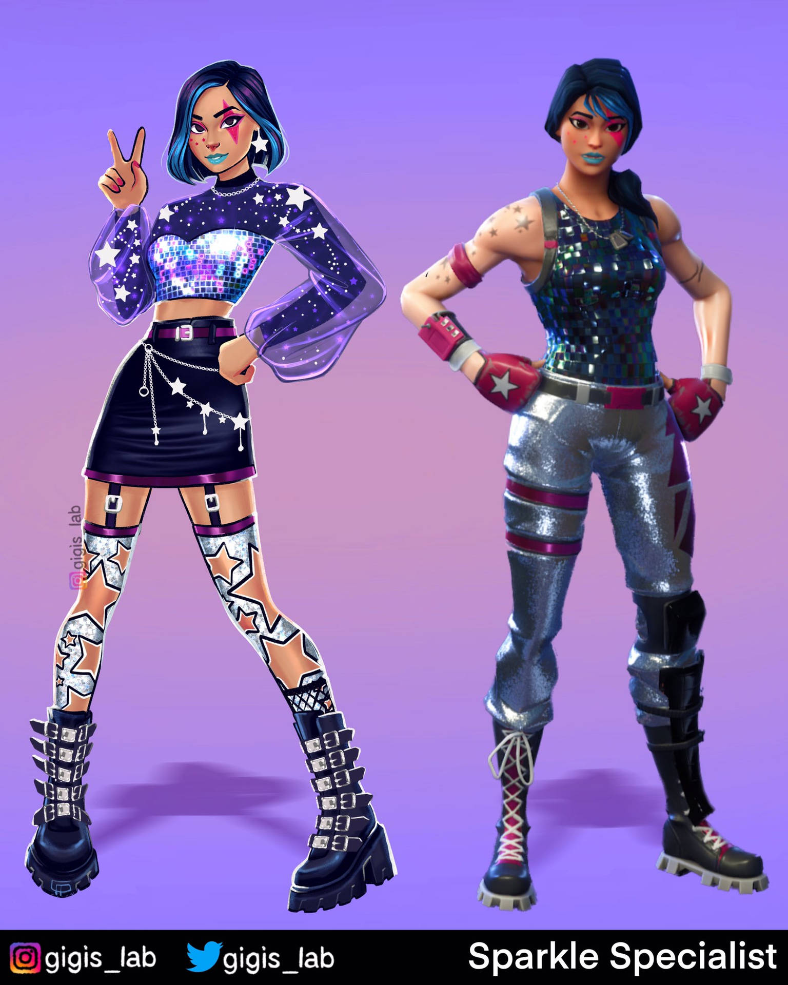 Enjoy The Brilliance Of The Iconic Sparkles Specialist From Fortnite! Background