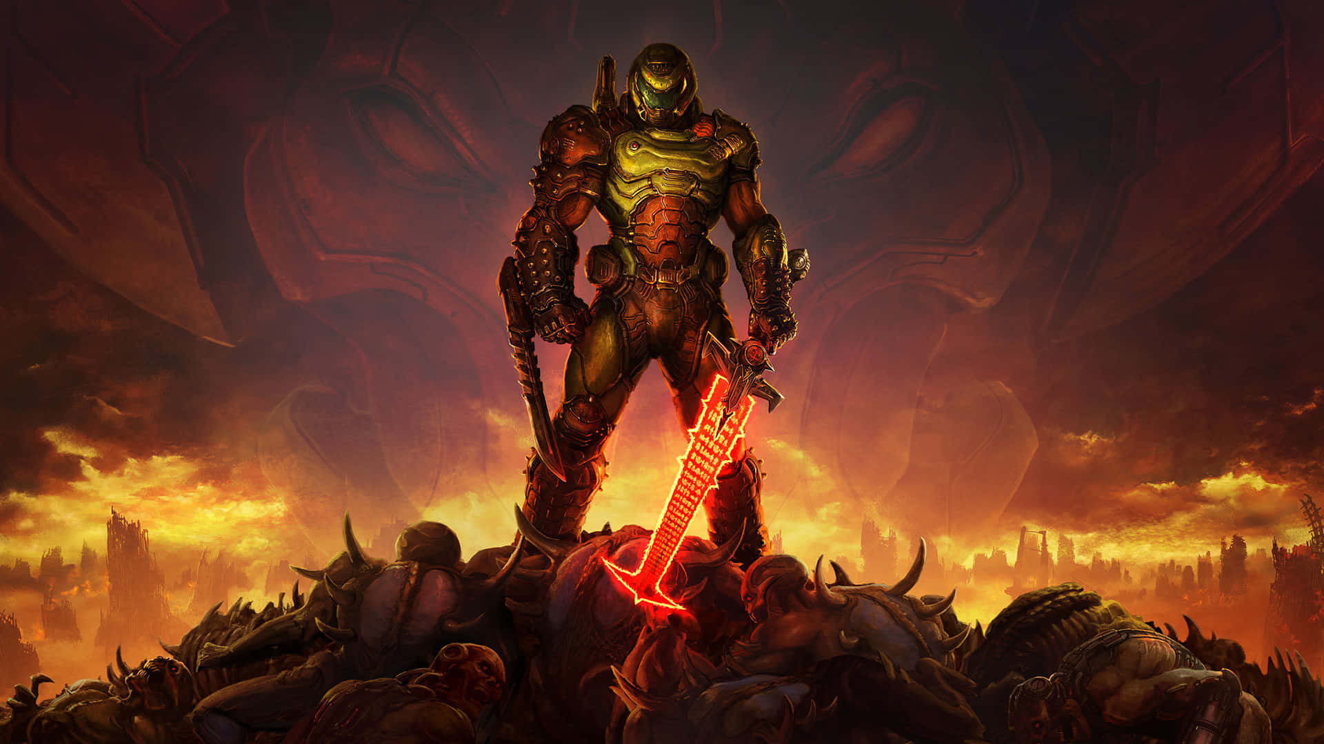 Enjoy The Chaos Of Doom Eternal Hd Background