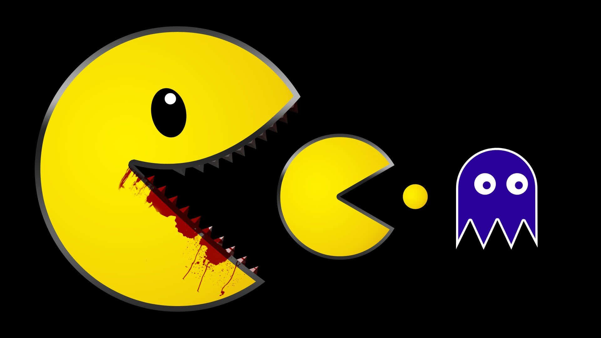 Enjoy The Classic Arcade Game Of Pacman In Hd Background