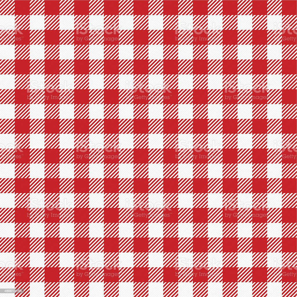 Enjoy The Classic Style Of A Red Checkered Tablecloth Background