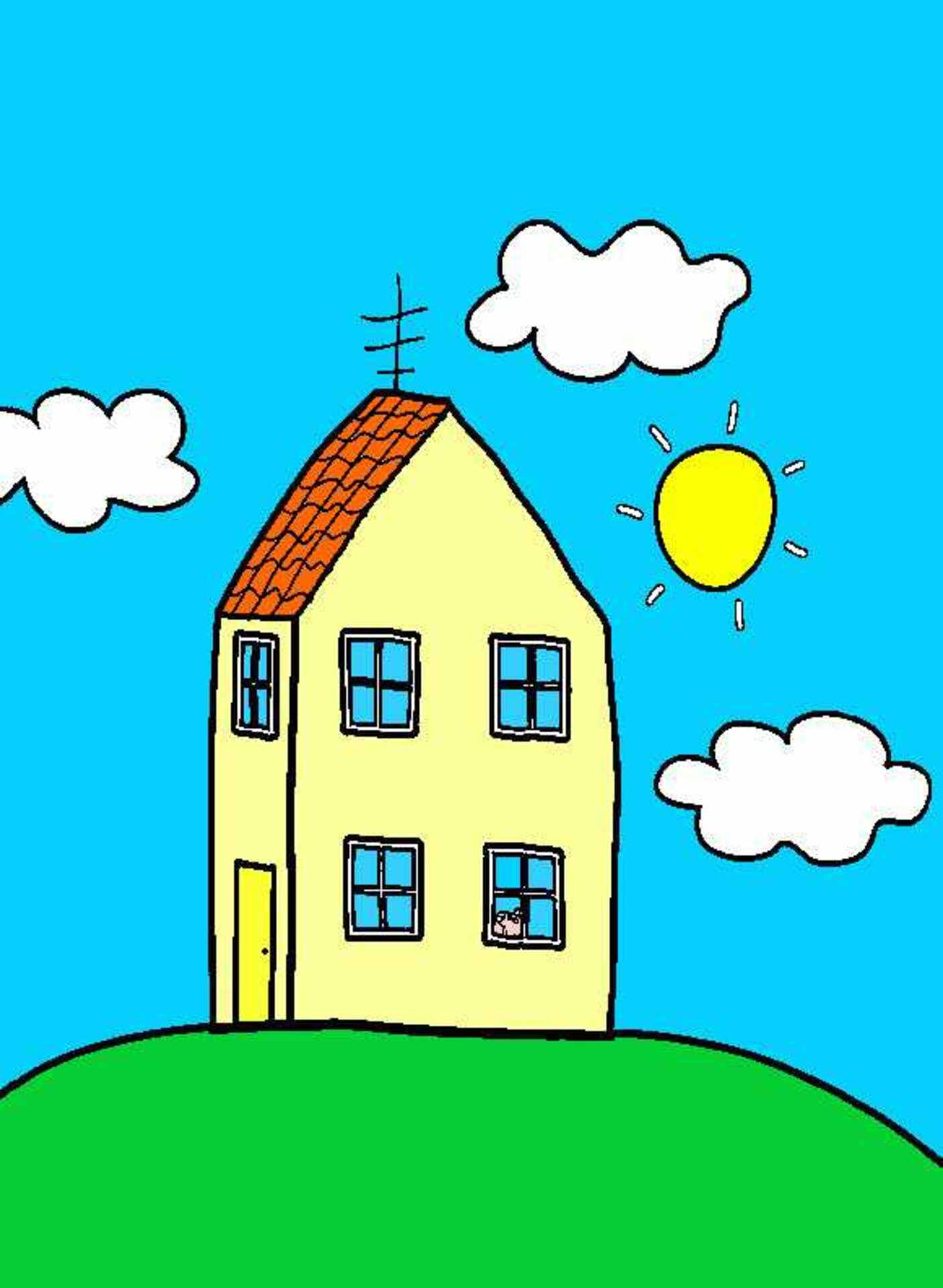 Enjoy The Colorful Adventures Of Peppa Pig From Her Very Own House Background