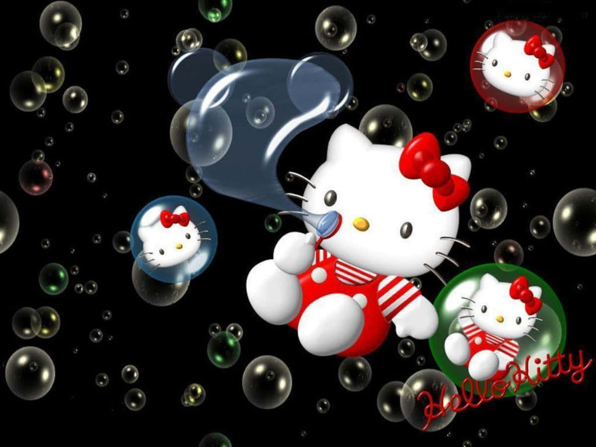 Enjoy The Cuteness Of Hello Kitty With This Sleek Laptop! Background