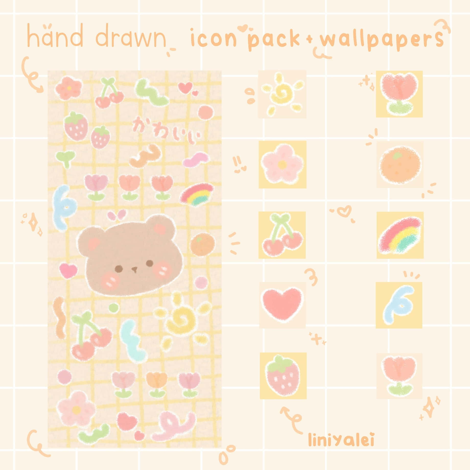 Enjoy The Cuteness Of The Kawaii Yellow World Background