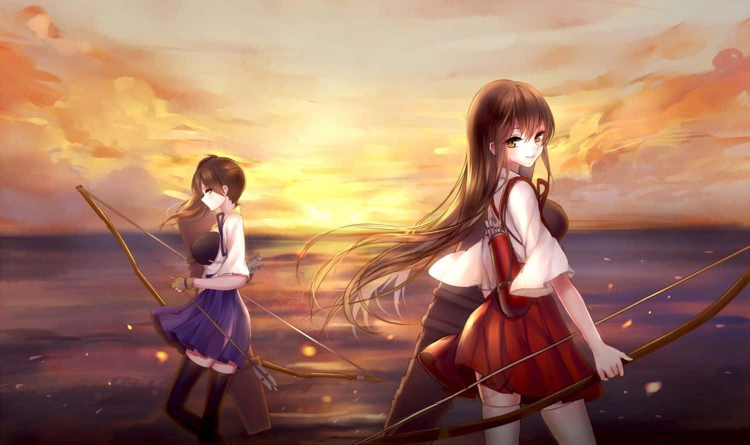 Enjoy The Delightful World Of Kancolle Background