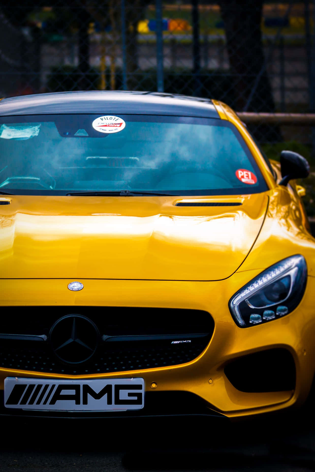 Enjoy The Elegance Of A Classic Mercedes With The Convenience Of An Iphone Background