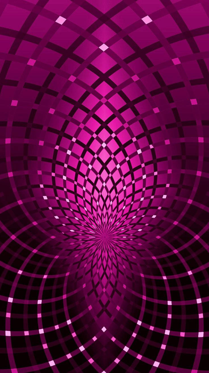 Enjoy The Elegance Of The 3d Kaleidoscope Shapes On Your Iphone With A Touch Of Pink. Background