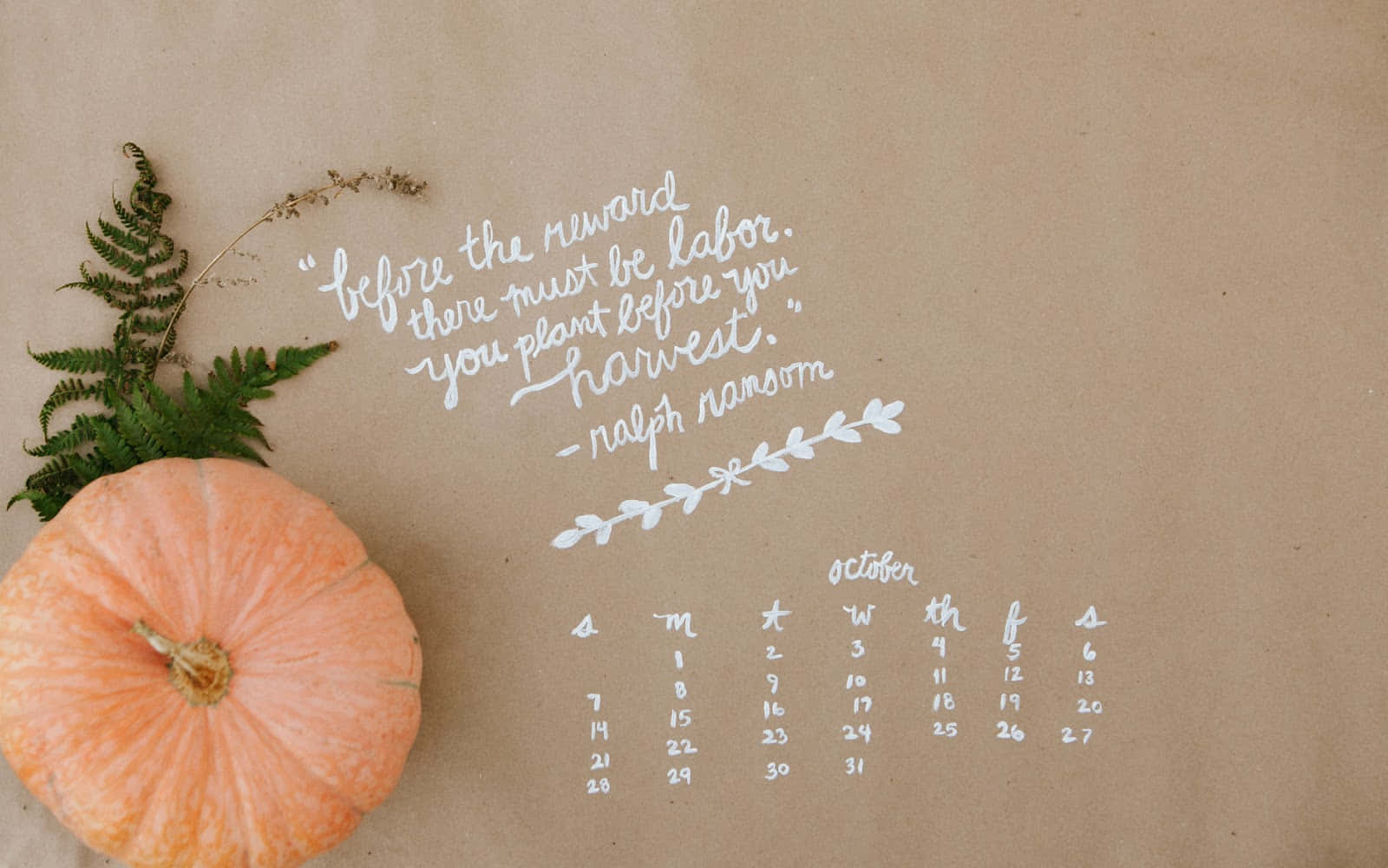Enjoy The Fall Season With This Cute October Desktop! Background
