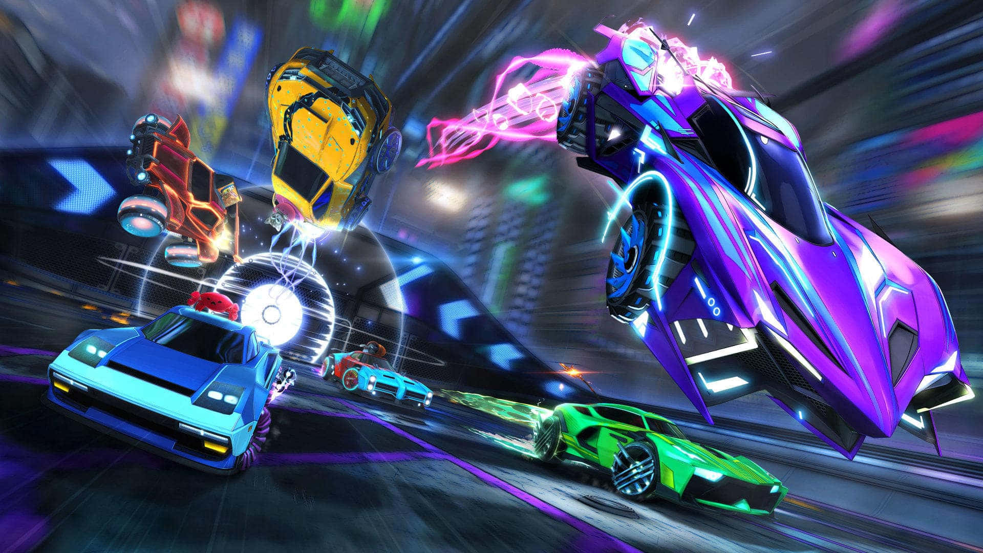 Enjoy The Fast-paced And Intense Car-soccer Video Game, Rocket League! Background