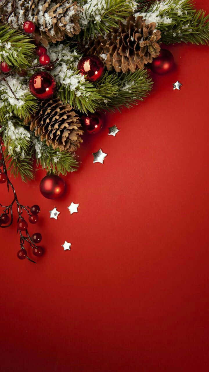 Enjoy The Festive Christmas Days With A Brand New Cell Phone Background
