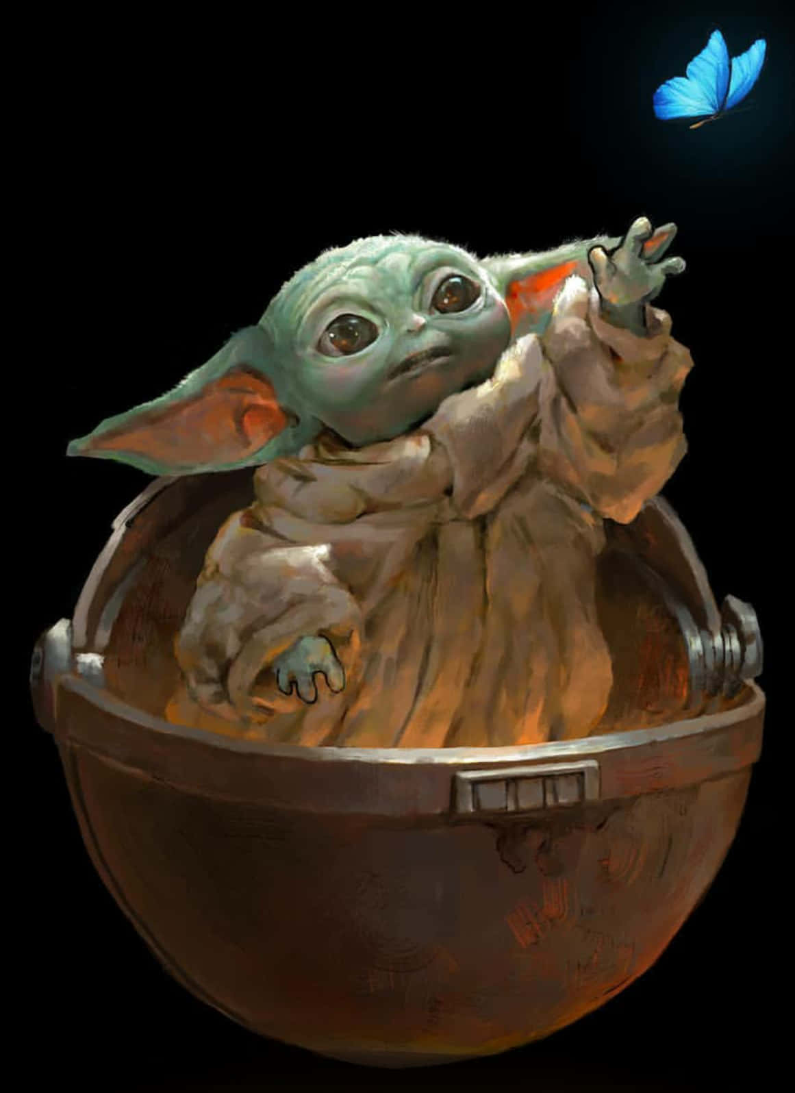 Enjoy The Force With Baby Yoda Phone Background