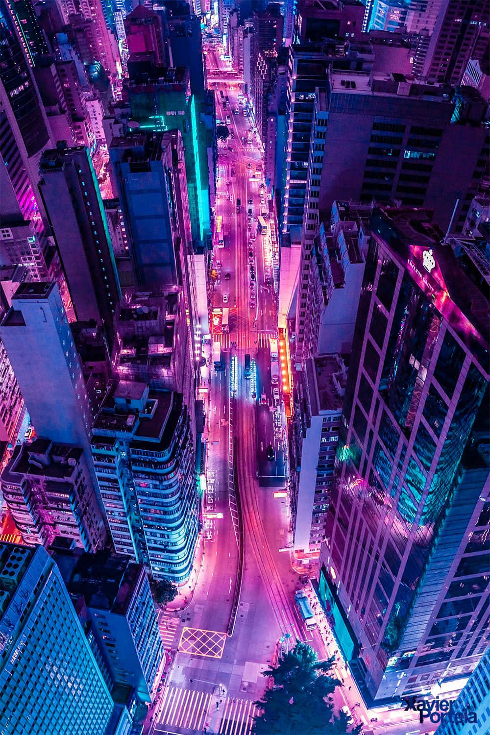 Enjoy The Illuminated Beauty Of The City. Background