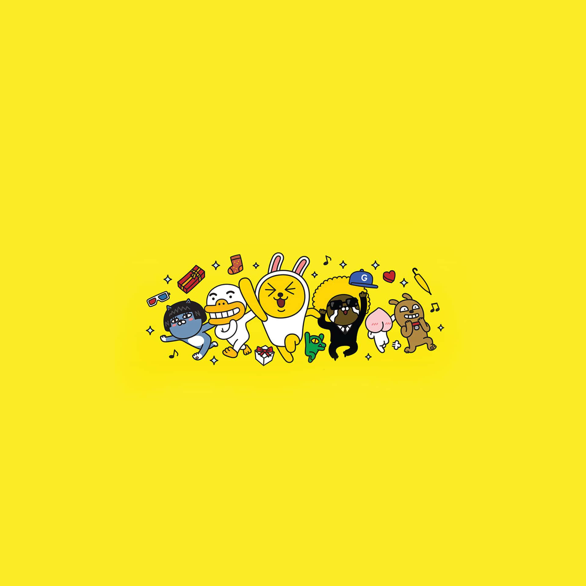 Enjoy The Joy Of Being In The Moment With A Bright Light Yellow Background