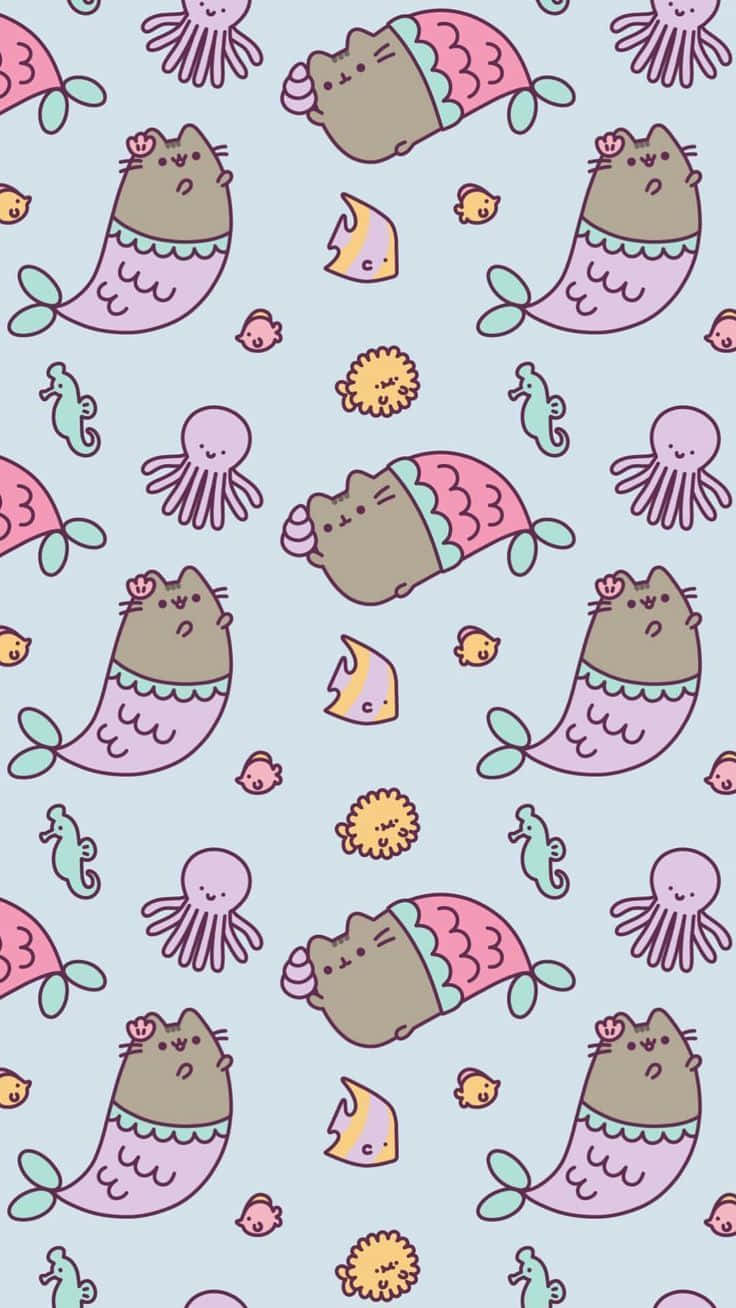 - Enjoy The Kawaii Cuteness Of Pusheen Background