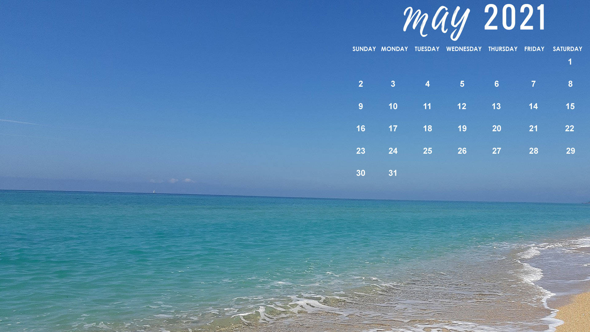 Enjoy The Last Days Of May In A Beautiful Tropical Beach. Background