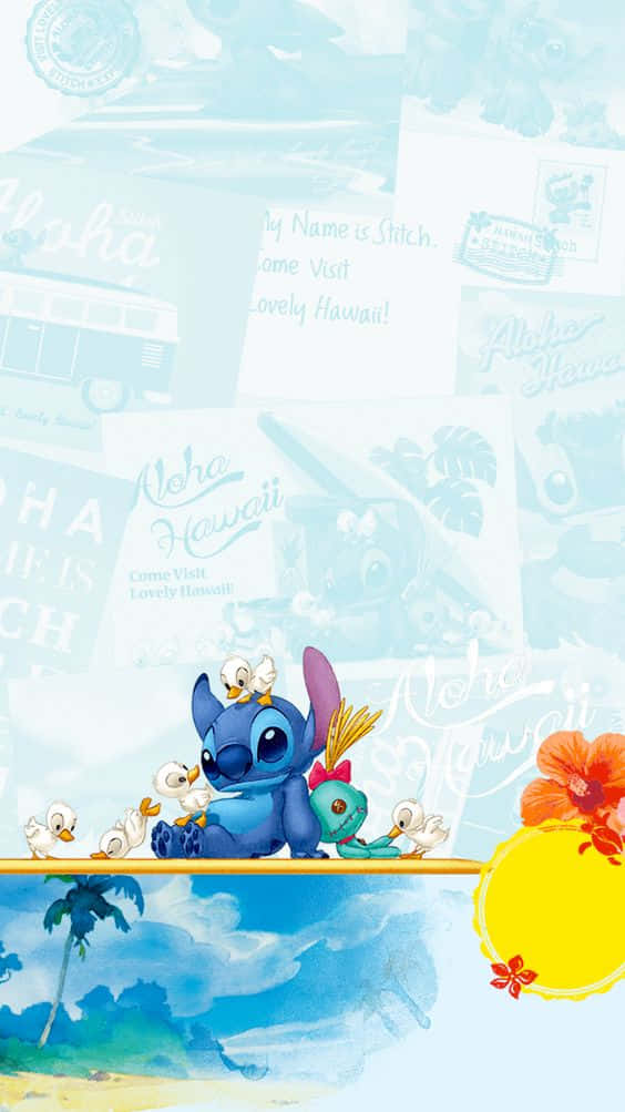 Enjoy The Little Things With Adorable Stitch Background