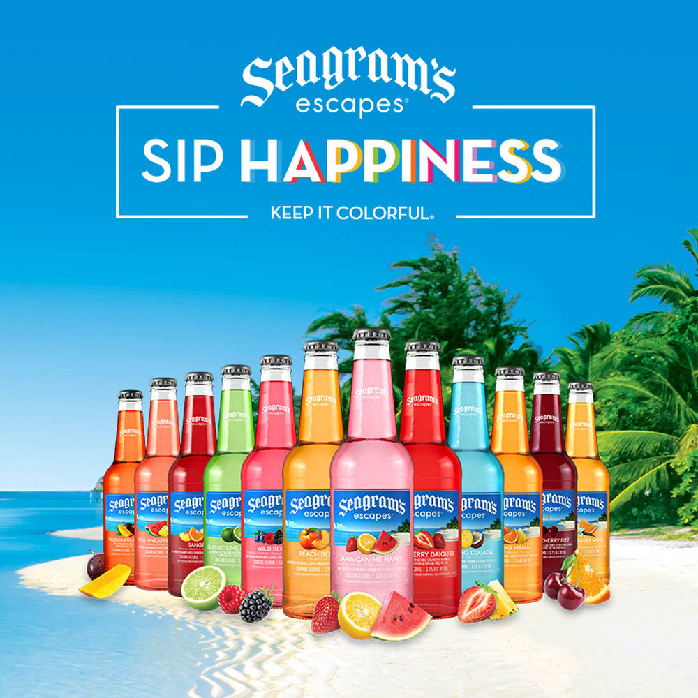 Enjoy The Lush Taste Of Seagram's Escapes Background