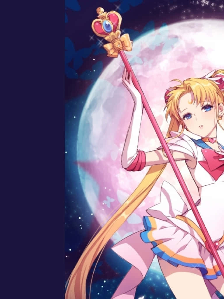 Enjoy The Magic Journey With Sailor Moon On Your Ipad Background