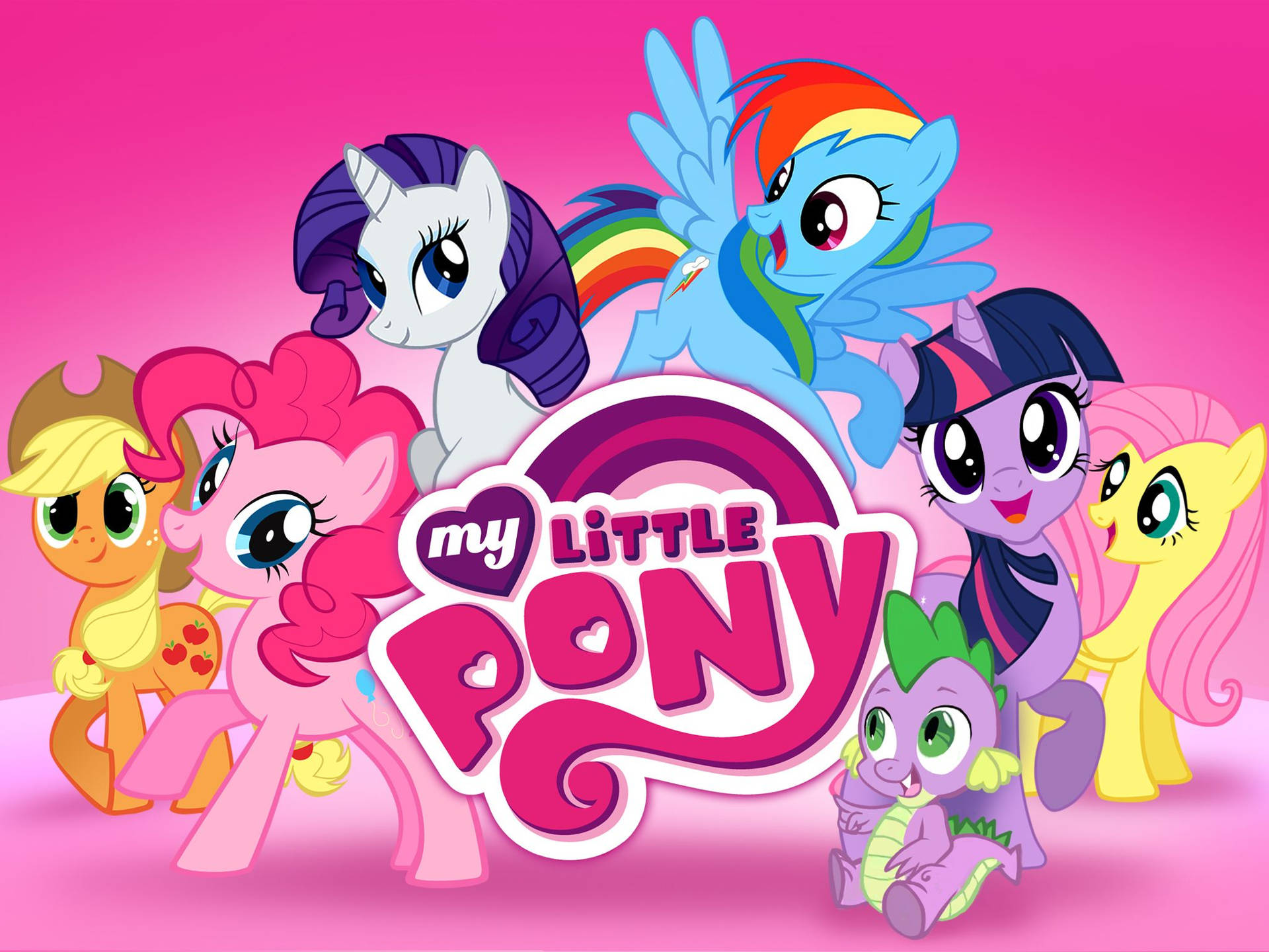 Enjoy The Magic Of Childhood With This Heartwarming My Little Pony Desktop Wallpaper Background