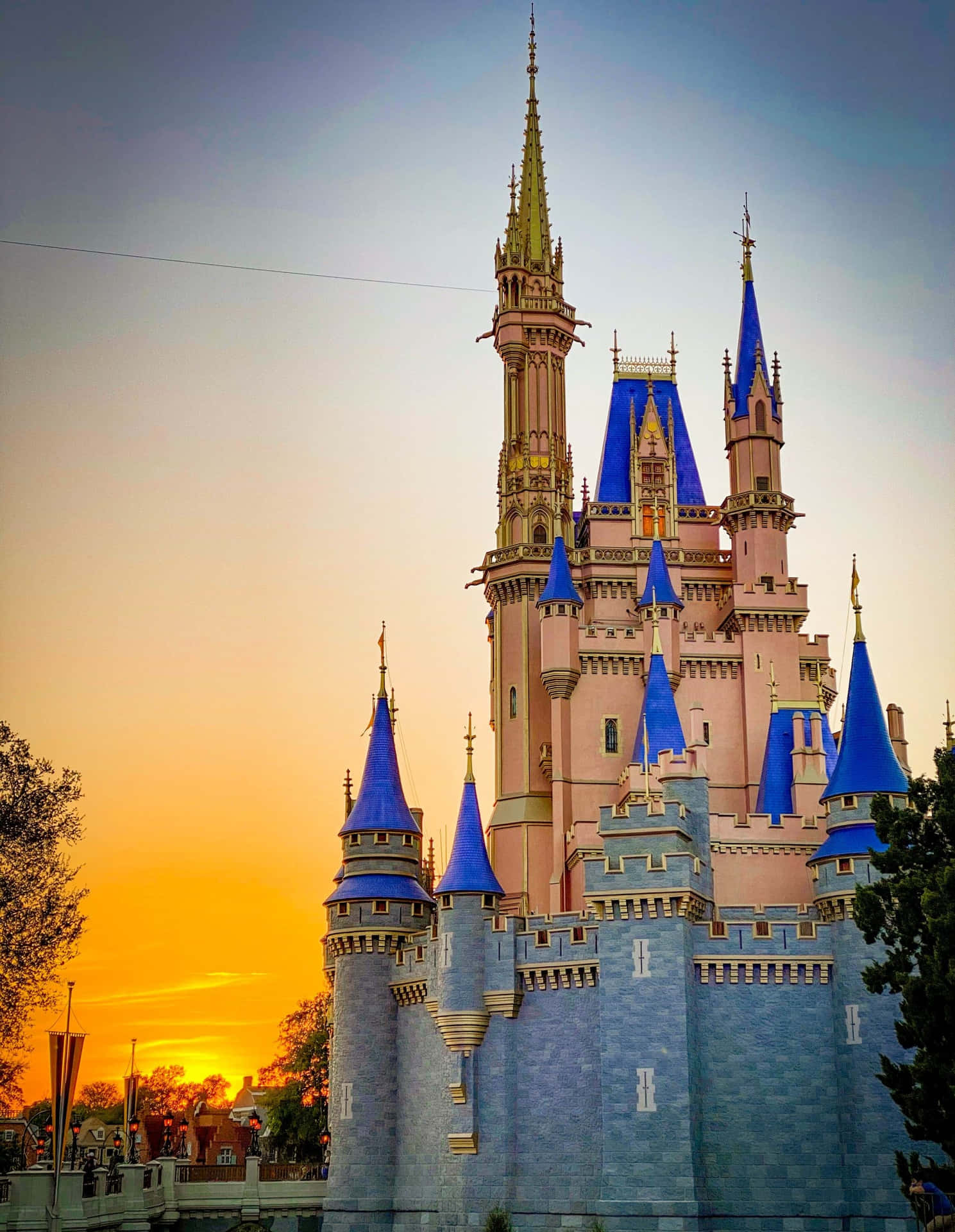 Enjoy The Magic Of Disney World On Your Android Device Background