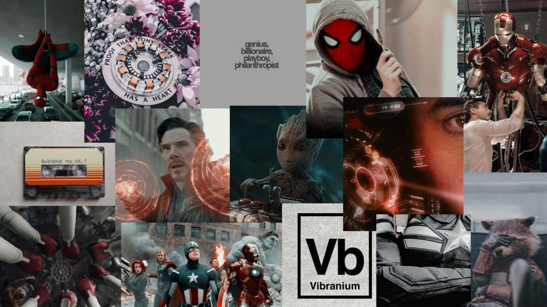 Enjoy The Marvel Aesthetic Laptop, Complete With Superhero Artwork. Background