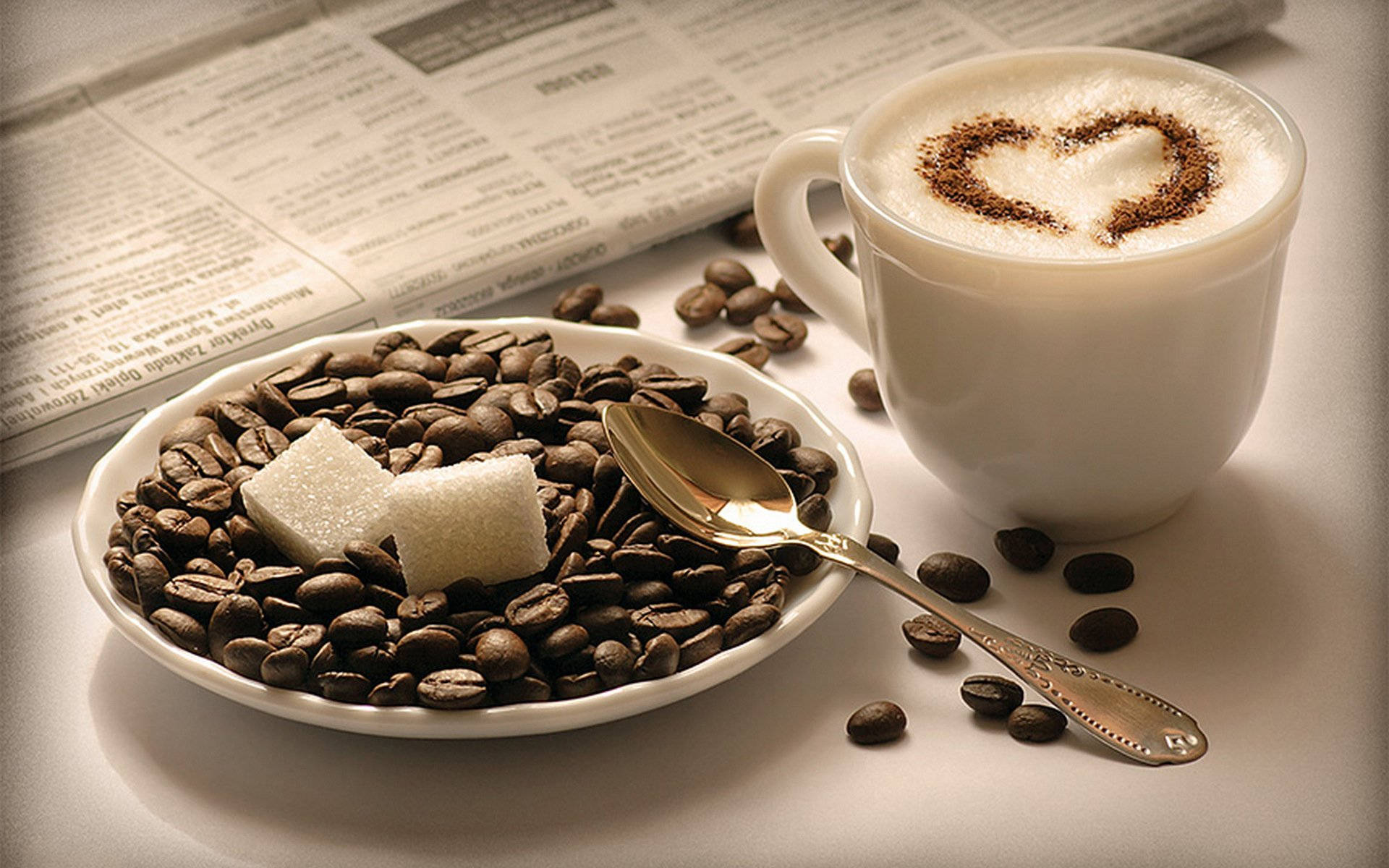 Enjoy The Moment With An Aromatic Cappuccino Background