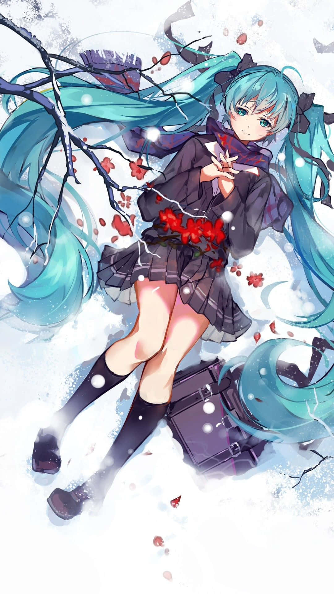 Enjoy The Music With Hatsune Miku's Phone Background
