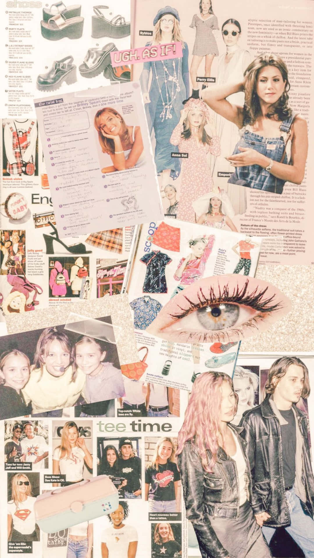 Enjoy The Nostalgia Of The 90's With This Pink Aesthetic. Background