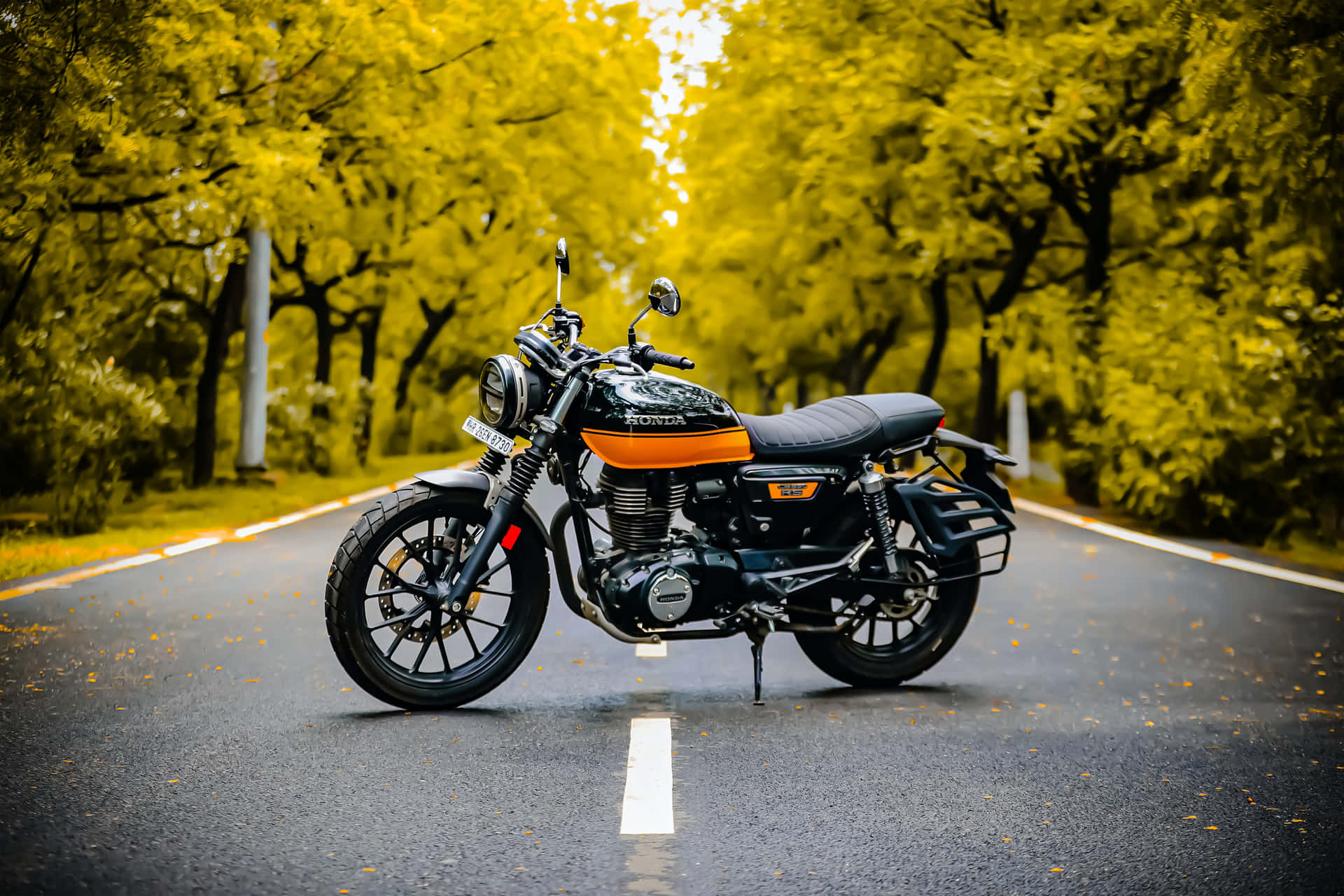 Enjoy The Open Road With An Hd Motorcycle Background
