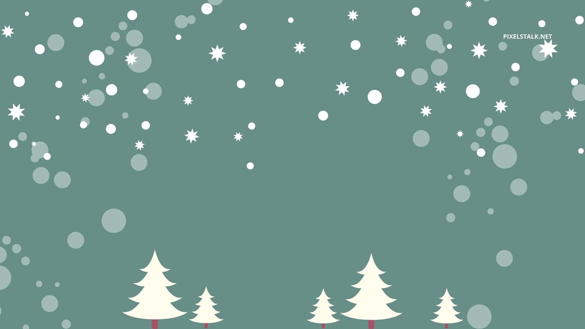 Enjoy The Peace And Tranquility Of A Beautiful Winter With The Minimalist Style Background