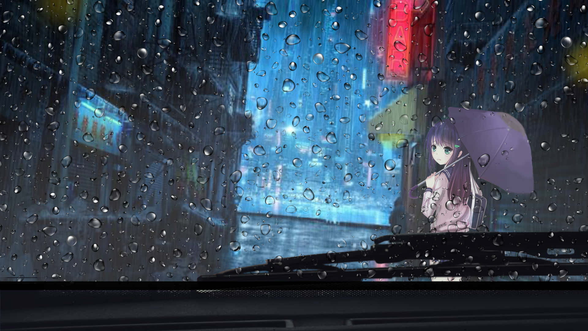 Enjoy The Peace Of A Rainy Day Right From Your Desktop. Background