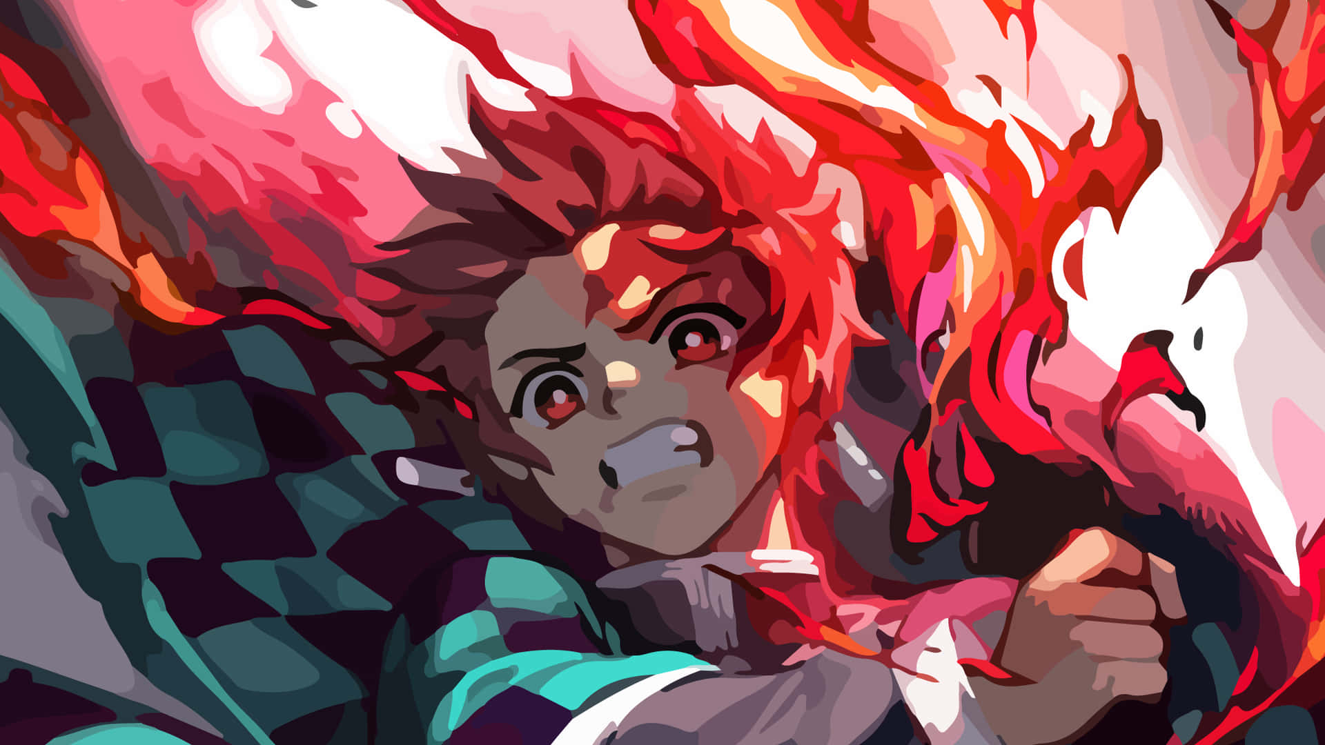 Enjoy The Perfect Combination Of Red And Anime On This Laptop! Background