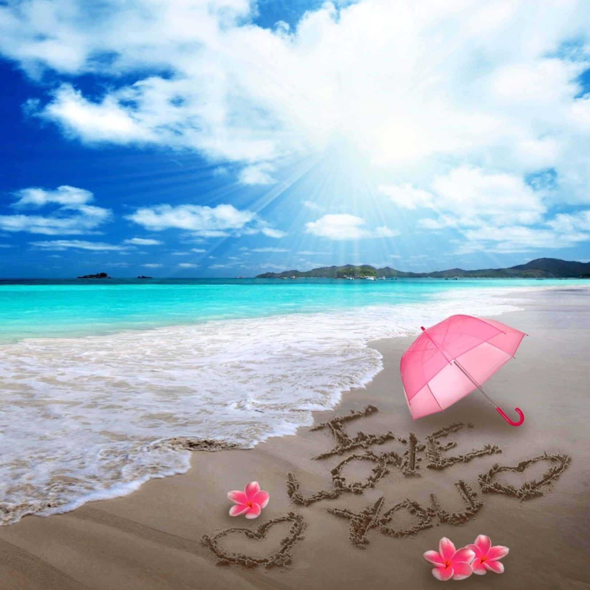 Enjoy The Perfect Ocean View From This Cute Beach Background