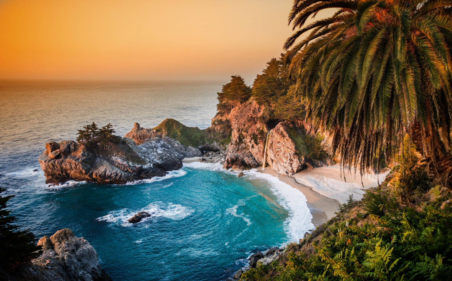 Enjoy The Picture Perfect Malibu Beach Background