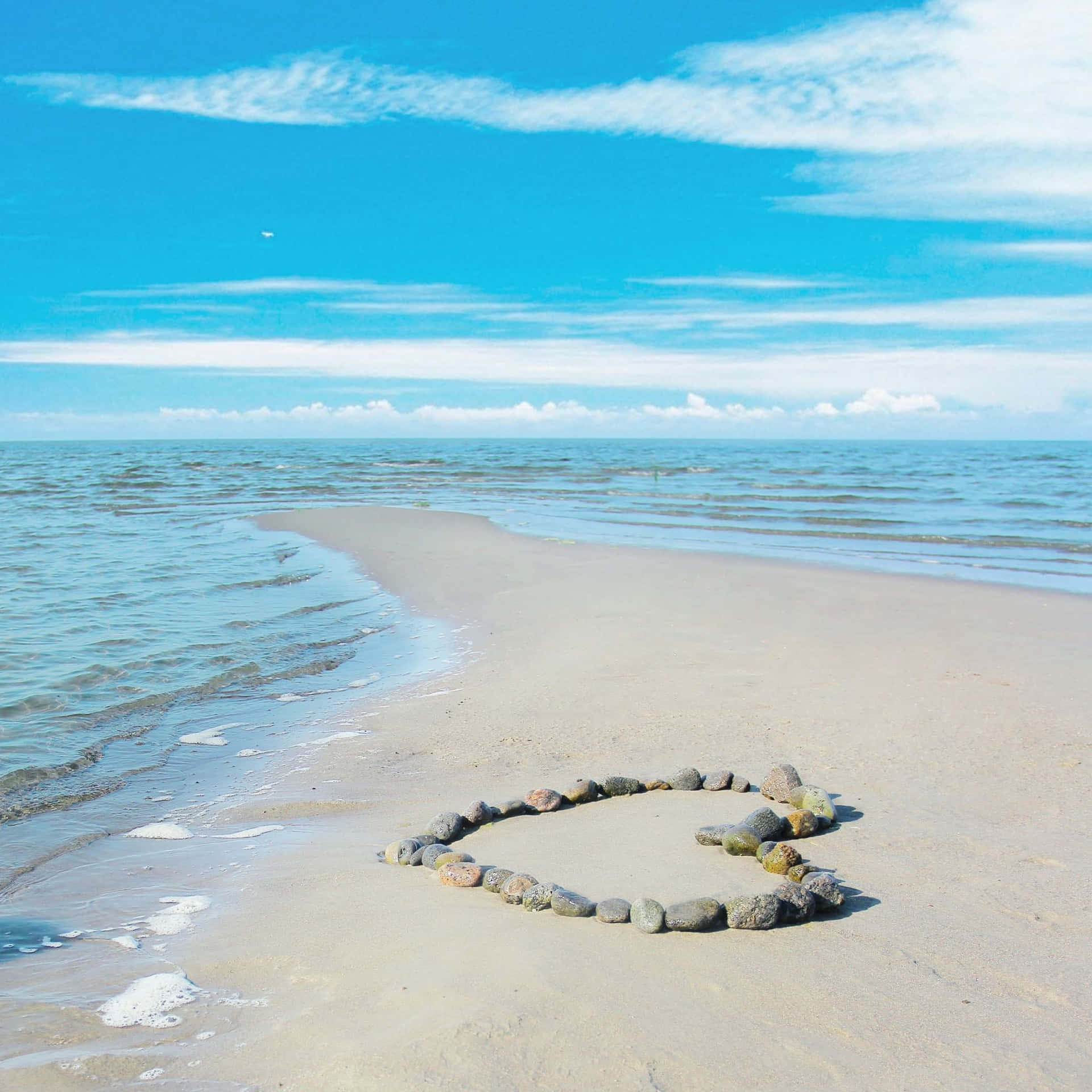 Enjoy The Picturesque View Of Pretty Beach Background