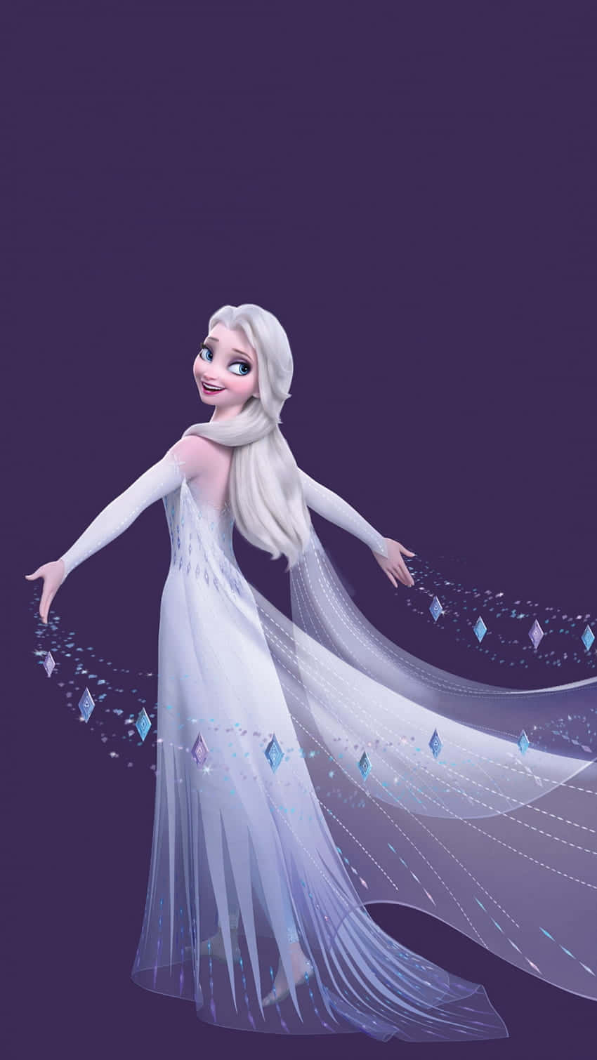Enjoy The Power Of Elsa Phone Background