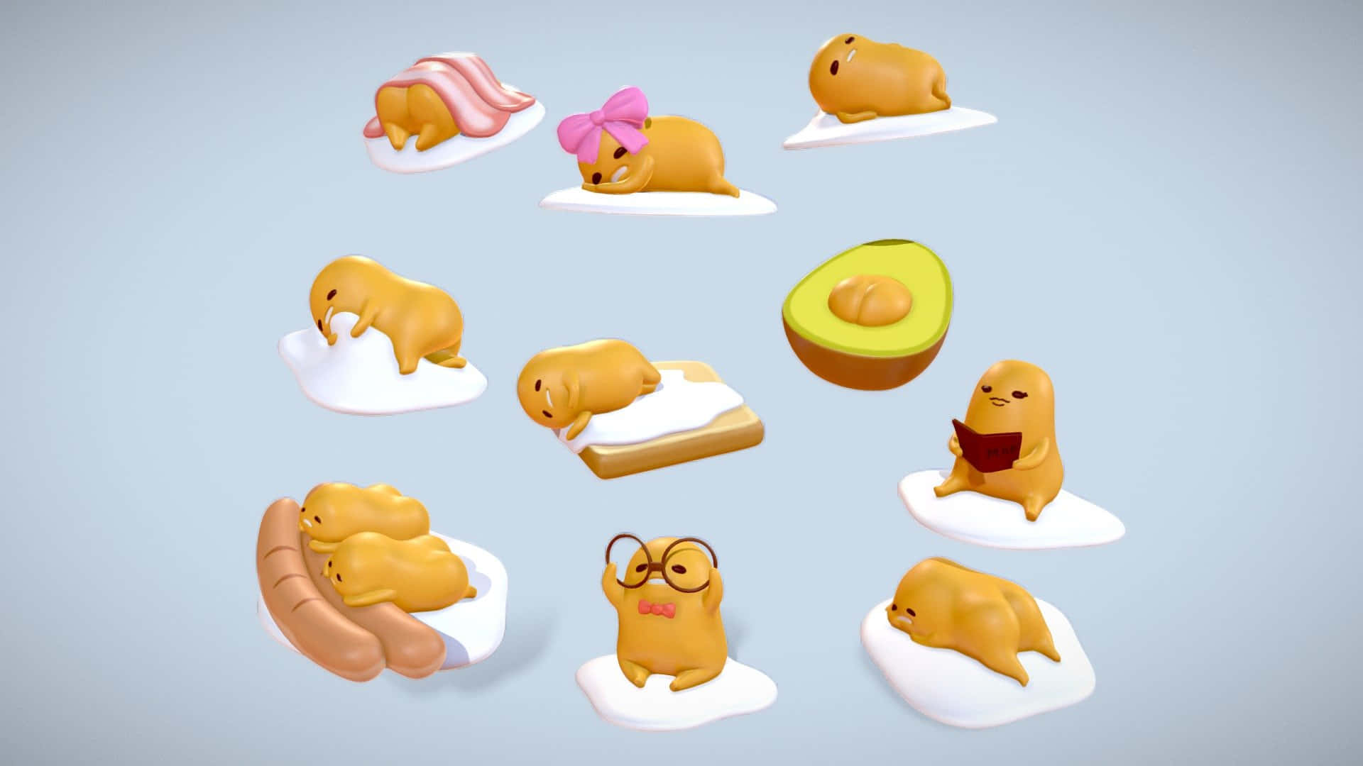 Enjoy The Power Of Gudetama While Working On Your Computer Background