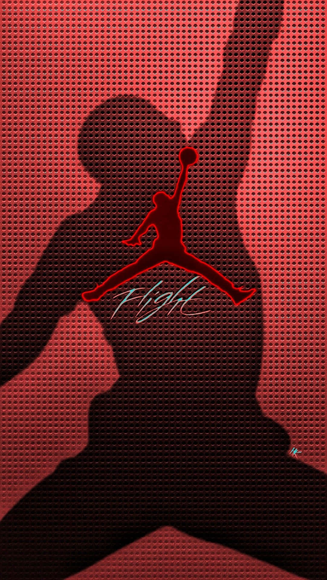 Enjoy The Power Of Performance And Style With The Jordan Logo Phone Background