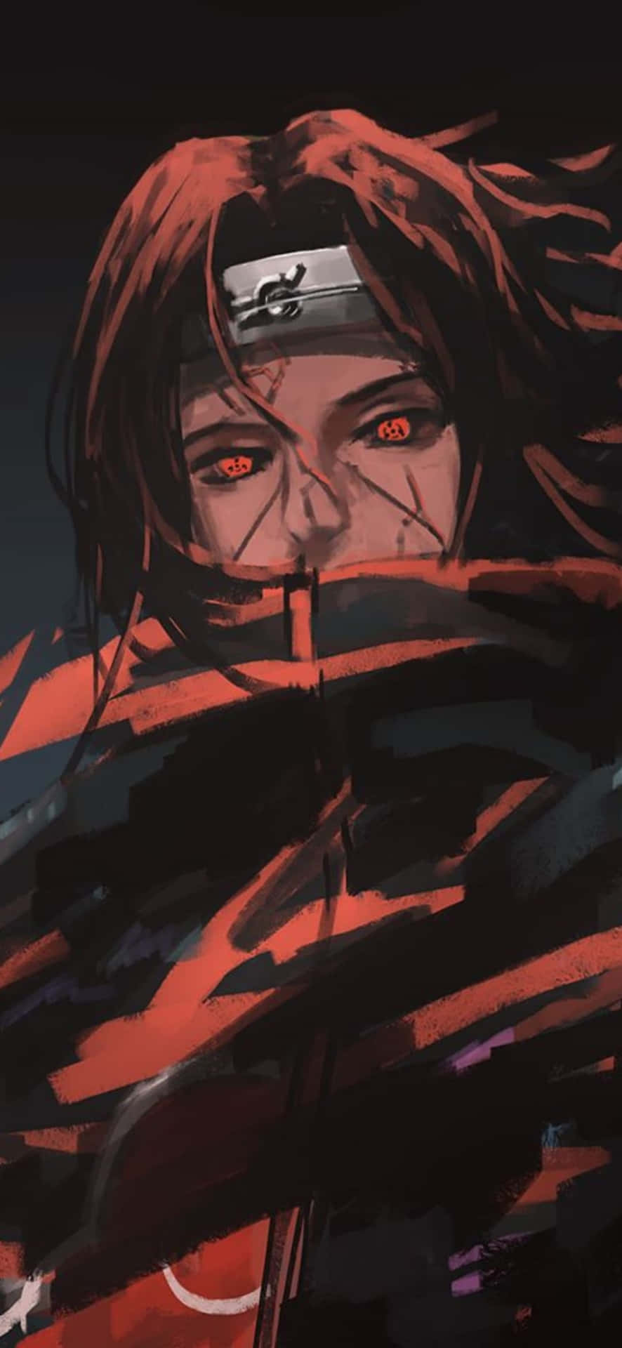 Enjoy The Razor Sharp Display Of Uchiha Iphone! Background