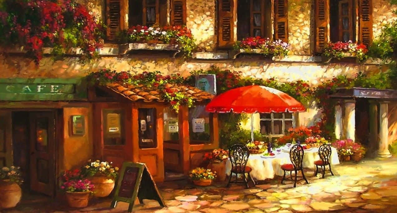 Enjoy The Relaxed Atmosphere At Cafe Anime! Background