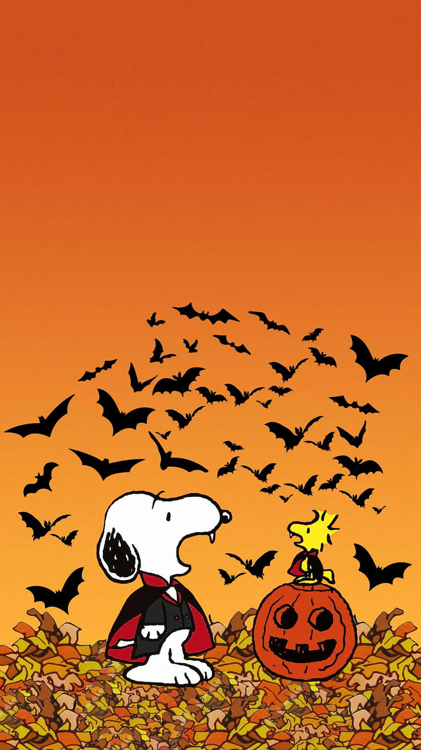 Enjoy The Serene Change Of Seasons With Snoopy And Woodstock