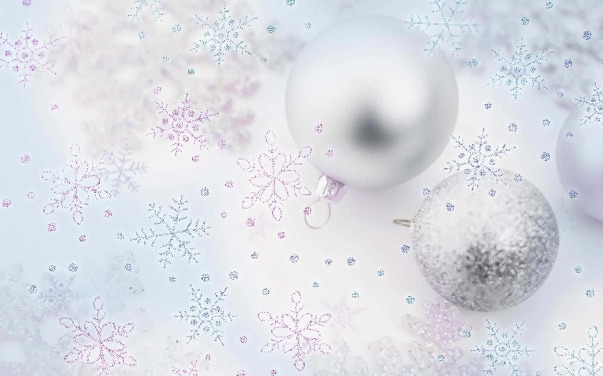 Enjoy The Snow-covered Beauty Of A White Christmas. Background