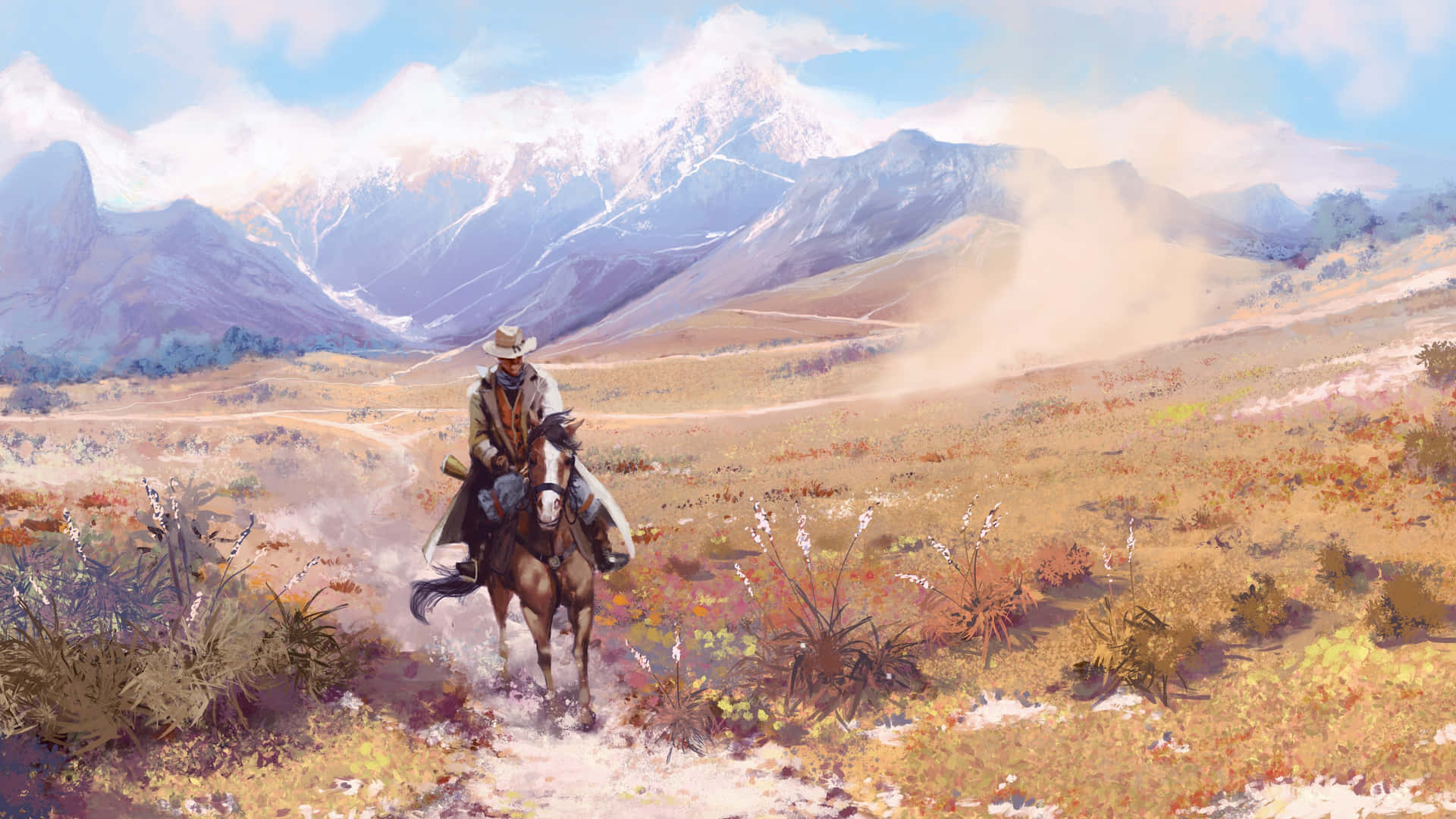 Enjoy The Soft Cowboy Lights Of The Western Desktop Background