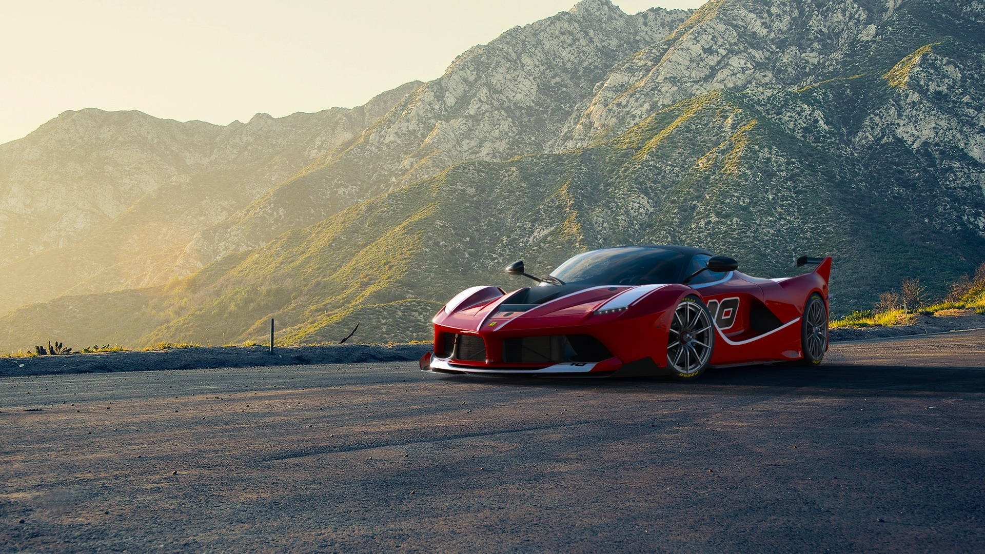 Enjoy The Speed Behind The Wheel Of A Ferrari Background